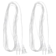thumbnail image 1 of 2 Pcs Cordons d'Extension Transparents Cordon d'Extension Invisible Lumière de Noël Extension pour Intérieur Extérieur avec Fiche US, 1 of 9