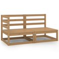thumbnail image 1 of vidaXL 2 Piece Garden Lounge Set Honey Brown Solid Pinewood, 1 of 1