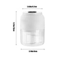 thumbnail image 3 of Oleegame 2PC Electric Garlic Chopper Meat Grinder Portable Mini Food Processor Vegetable Masher With Type C Charging Garlic Masher Mincer For Onions Meat 300ML (White) White, 3 of 9