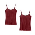 thumbnail image 3 of Timegard Camisoles 2 Pcs pour Femmes avec Soutien-Gorge Intégré Grande Taille Col Rond Respirantes Confortables Extensibles, 3 of 3