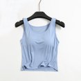 thumbnail image 2 of Timegard Camisoles pour Femmes avec Soutien-Gorge Intégré Camis Col Rond Sans Manches Court Haut Confortable d'Été Homerwear, 2 of 3