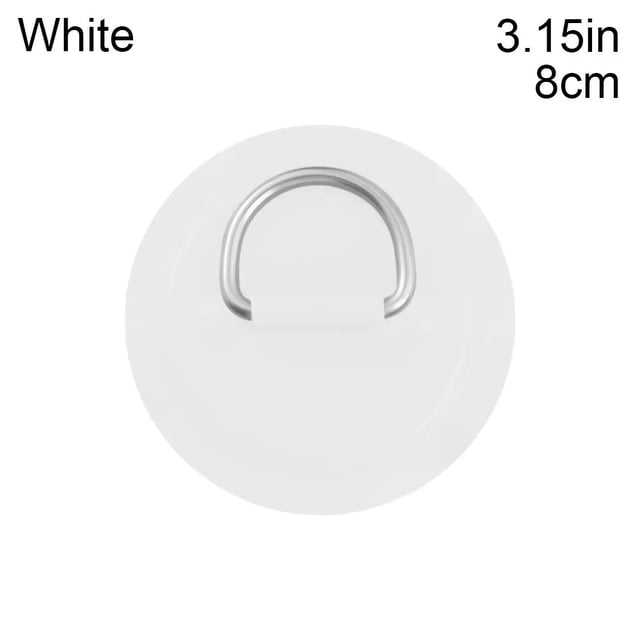 8pcs , 8cm Stainless Steel D Ring Pad/Patch With Glue for PVC Inflatable Boat Raft Dinghy Canoe Kayak Surfboard SUP Tie Down