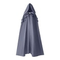 thumbnail image 1 of Ensemble de Scène Rétro Gothique à Capuche Boutonné Décontracté, 1 of 5