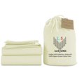 thumbnail image 1 of Full Size Organic Cotton Sheet Set- 700-Thread-Count 100% Organic - 10" Deep Pockets 700TC Organic Sheets - Ivory, 1 of 7