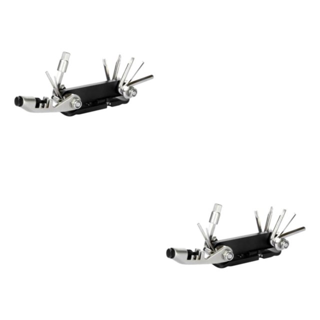 Baohd Ensemble de Réparation de Vélo Portable Multifonction Mécanicien de Cyclisme Trousse d'Outils de Réparation avec Tournevis Chaîne Rivet Extracteur Clé de Douille Noir 2 Pcs