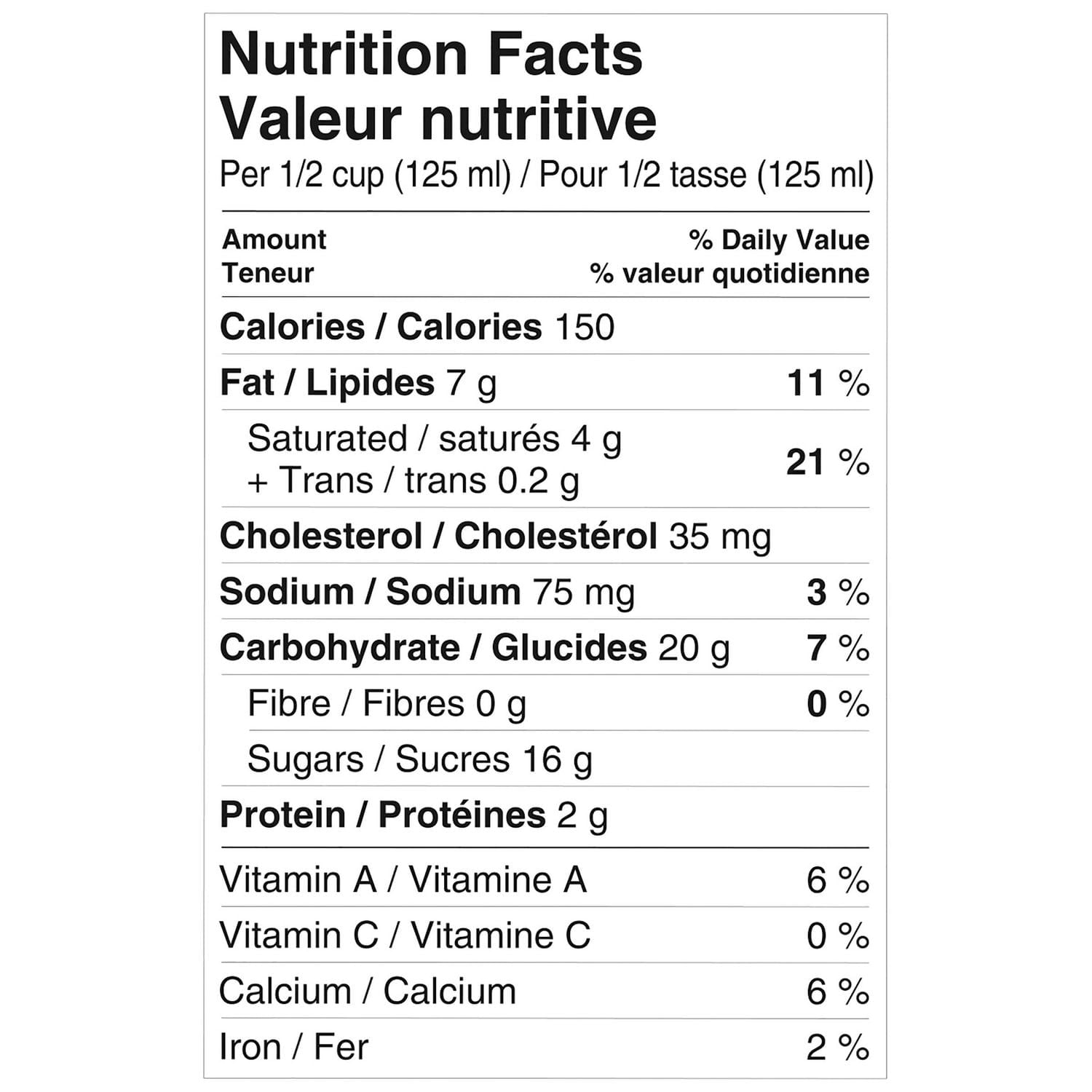 REAL DAIRY® Chocolat Caramel Bac de Crème Glacée de Qualité Supérieure 1,5 L