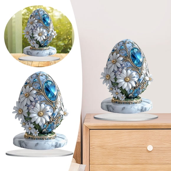Binwennn Teacher Ornament Pizza Ornament Christmas Decorations Set Easter Blue Flower Easter Egg Home Living Room Foyer Bedroom Desktop Decoration Atmosphere Decoration