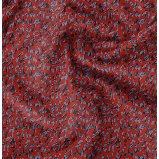 Soimoi Viscose Chiffon Fabric Leopard Animal Skin Decor Fabric Printed Yard 42 Inch Wide