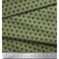 thumbnail image 2 of Soimoi Modal Satin Fabric Leaves,Duck & Floral Block Decor Fabric Printed Yard 42 Inch Wide, 2 of 3