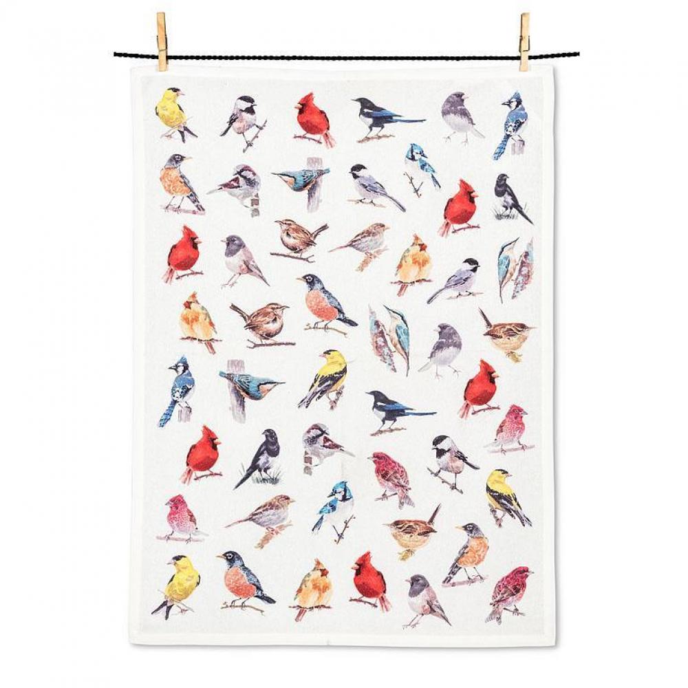 North American Birds Print Tea Towel