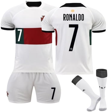 Maillot de Soccer Unisexe pour Hommes et Femmes Portugal Domicile No 7 RONALDO Jeunesse Uniforme de Soccer