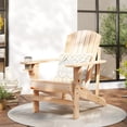 thumbnail image 2 of Outsunny Classic Adirondack Chair with Cup Holder for Backyard Natural, 2 of 10