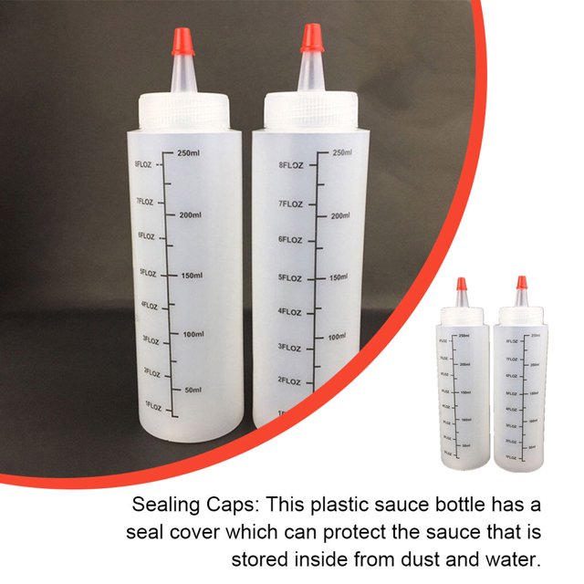 Squeeze Bottles Home Restaurant Kitchen Container Ketchup Containers Sauce Squeezable Bottle Bottle Squeezing Storage Tool Liquid Holders 4oz(120ml)