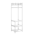 thumbnail image 2 of JMYHOAM Storage Bags Coat Rack Freestanding Closet Organizer Hall Tree With 2 Storage Shelves Corner Storage Organizer For Entryway Bedroom Home Storage, 2 of 7