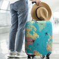 thumbnail image 4 of Travel Luggage Cover Suitcase Protector Fits 18-32 Inch Luggage Wheel Covers Patterned Travel Related Items Flower Luggage Protector Elastic Luggage Anti-scratch Suitcase Cover M, 4 of 4