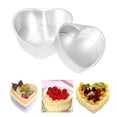 thumbnail image 1 of Oleegame 1PC Cookie Mold Ludlz 6 Inch Aluminum Heart Shaped Cake Pan Set DIY Baking Tool With Removable Bottom Silver, 1 of 3