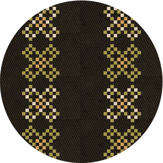 Ahgly Company Tapis Rond Lavable en Machine Intérieur Transitionnel Rouge Brun, 6 Pieds Rond