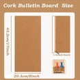 thumbnail image 4 of 3 Set Cork Board Bulletin Board, Small Rectangular Pin Board for Wall, Self-Adhesive Cork Board for Office,3 set x corkboard, 4 of 6