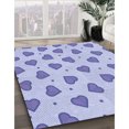 thumbnail image 3 of Ahgly Company Tapis d'Intérieur Rectangulaire Transitionnel Bleu Céleste Lavable à la Machine, 3 Pieds x 5 Pieds, 3 of 7