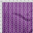 thumbnail image 3 of oneOone Georgette Viscose Fabric Stripe & Mandala Block Print Fabric BTY 42 Inch Wide, 3 of 4