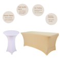 thumbnail image 4 of Elastic Tablecloth Decorative Close-fitted Unique Banquet Rectangular Table Cover, 4 of 5