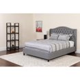 thumbnail image 2 of Valencia Tufted Upholstered Queen Size Platform Bed in Light Gray Fabric, 2 of 3