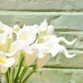 thumbnail image 4 of CHUANK 20pcs Artificial Calla Lily Silk Flowers 13.4” for Home Kitchen Wedding Table Decoration (White), 4 of 18