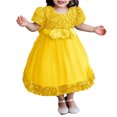 thumbnail image 2 of Robe Mi-Mollet à Manches Courtes et Col Rond, Tenue Formelle pour Enfants Incluant de Longues Robes Florales, Robes de Princesse, Robes à Fleurs pour Enfants, Robes de Mariage, Etc., 2 of 7
