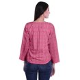 thumbnail image 4 of Moomaya Haut à Manches Longues Imprimé avec Patte de Boutonnage, Col Rond, Tunique d'Été Décontractée pour Femme, 4 of 5