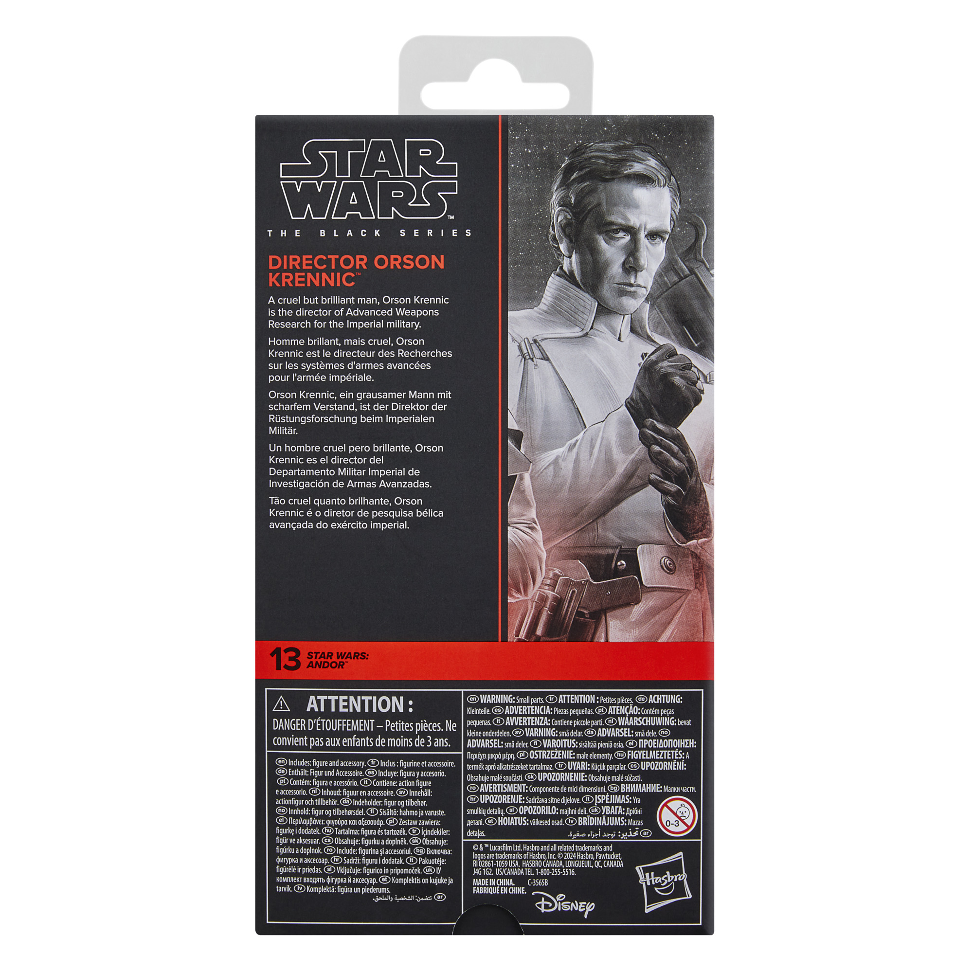 Star Wars The Black Series, directeur Orson Krennic, figurine de collection de 15 cm, Star Wars : Andor