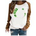 thumbnail image 1 of QIPOPIQ T-Shirts à Manches Longues à Col Rond pour Femmes St. Patrick's Day T-Shirts Dames Amples T-Shirt Imprimé Shamrock T-Shirt Vert Chanceux Haut T-Shirt à Col Rond Saint Patricks Day Offres de Chemises des Fêtes, 1 of 4