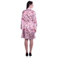 thumbnail image 4 of Moomaya Printed Womens Kimono Sleeve Robes Satin Silk Getting Ready Bridal Robe Coverup, 4 of 7