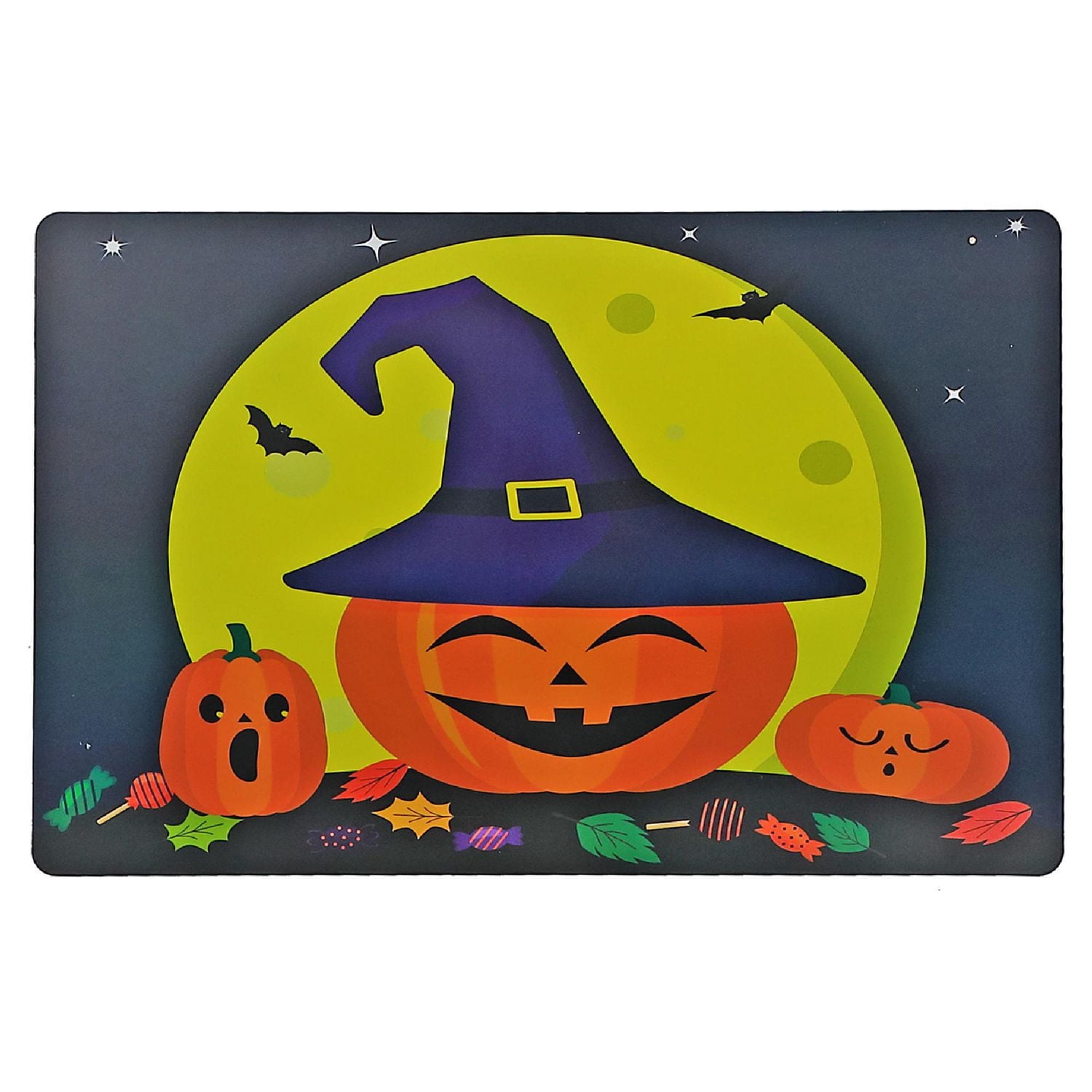 Set De Table Réversible En Pp Sorcière Et Citrouille - Lot De 12