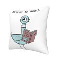 thumbnail image 5 of Driven To Read Pigeon Library Reading Books Reader Funny Throw Pillow Cover Comfortable Durable Stylish Throw Pillowcase, 5 of 5