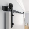 thumbnail image 4 of WINSOON 17 ft Single Sliding Barn Door Hardware Track Kit Black Finish Basic I Style, 4 of 6