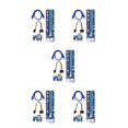 thumbnail image 2 of Langgg 5 Pcs PCI-E 1x à 16x Alimentation USB3.0 GPU Rallonge Adaptateur Carte Câble 5Ensemble, 2 of 6