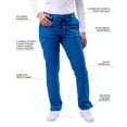 thumbnail image 3 of Adar Pro Sarraus pour Femmes - Pantalon de Sarrau Yoga à Jambe Étroite - P4100T - Étain - 3X, 3 of 7