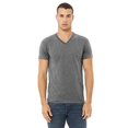 thumbnail image 1 of Bella Canvas Mens Jersey V-Neck Tee, 2XL, Deep Heather, 1 of 3