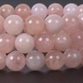 thumbnail image 2 of Angelstones Bracelet Extensible Unisexe en Perles Rondes de 8 mm en Morganite Pêche Naturelle, 2 of 2