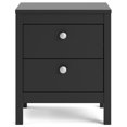 thumbnail image 4 of Tvilum Madrid 2 Drawer Nightstand, Black Matte, 4 of 5