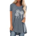 thumbnail image 1 of Pompotops Chemises Mode Décontractée pour Femmes Manches Courtes Tee-Shirt Ample Tunique Blouse, 1 of 4