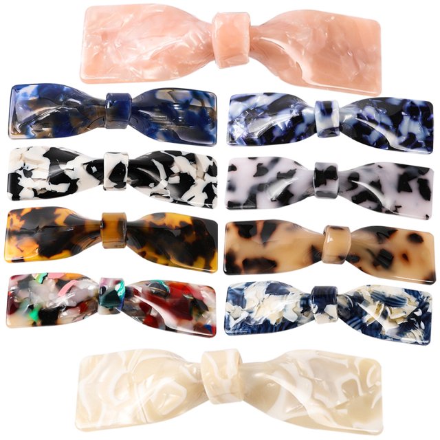 Barrette Française Nœud Papillon Mode 10 Pcs Pinces à Cheveux Barrettes pour Femmes Dame
