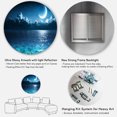 thumbnail image 5 of Designart - Romantic Moon Over Deep Blue Sea I - Nautical & Coastal Metal Circle Wall Art, 5 of 5