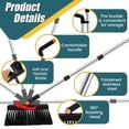 thumbnail image 2 of Broom and Dustpan Set 57 Inches Long Handle Lightweight 180 Degree Rotating Broom Kits Upright Standing Dust Pan with Comb Teeth for Room Kitchen Lobby Office, 2 of 8