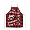 thumbnail image 1 of Oleegame 1PC Pretty Apron Christmas Kitchen Cooking Aprons Plaid Aprons Adjustable Buffalo Plaid Baking Apron, 1 of 7