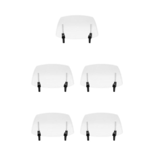 Baohd Spoiler d'Extension de Déflecteur de Vent de Moto Robuste et Stable avec Stabilité de Confort Réglable à Clipser Durable Transparent 5Set