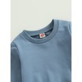 thumbnail image 3 of Kmbangi Baby Boys Long Sleeve Crew Neck Sweatshirt with Elastic Waist Sweatpants Infant Spring Fall Clothes, 3 of 8