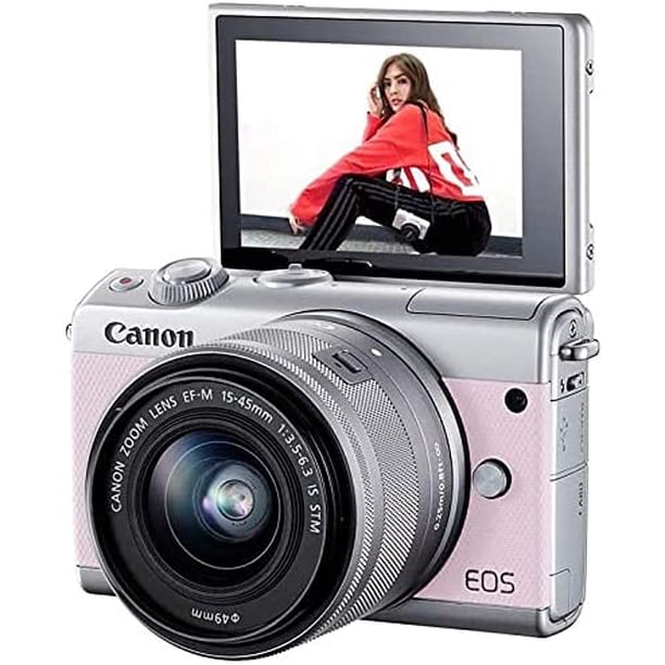 Canon EOS M100 Mirrorless Digital Camera with 15-45mm Lens (White