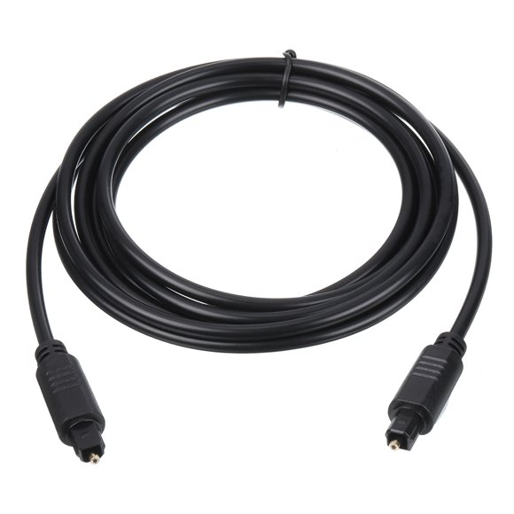 Unique Bargains Fiber Optic Audio Cable Digital Optic Cable 9.8FT TOS Optical Link PVC Plastic Straight for TV DVD Black