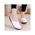 thumbnail image 3 of MAWCLOS Women Flats Comfort Clogs Slip On Lightweight Mules Closed Toe Driving Slides White 9.5, 3 of 4